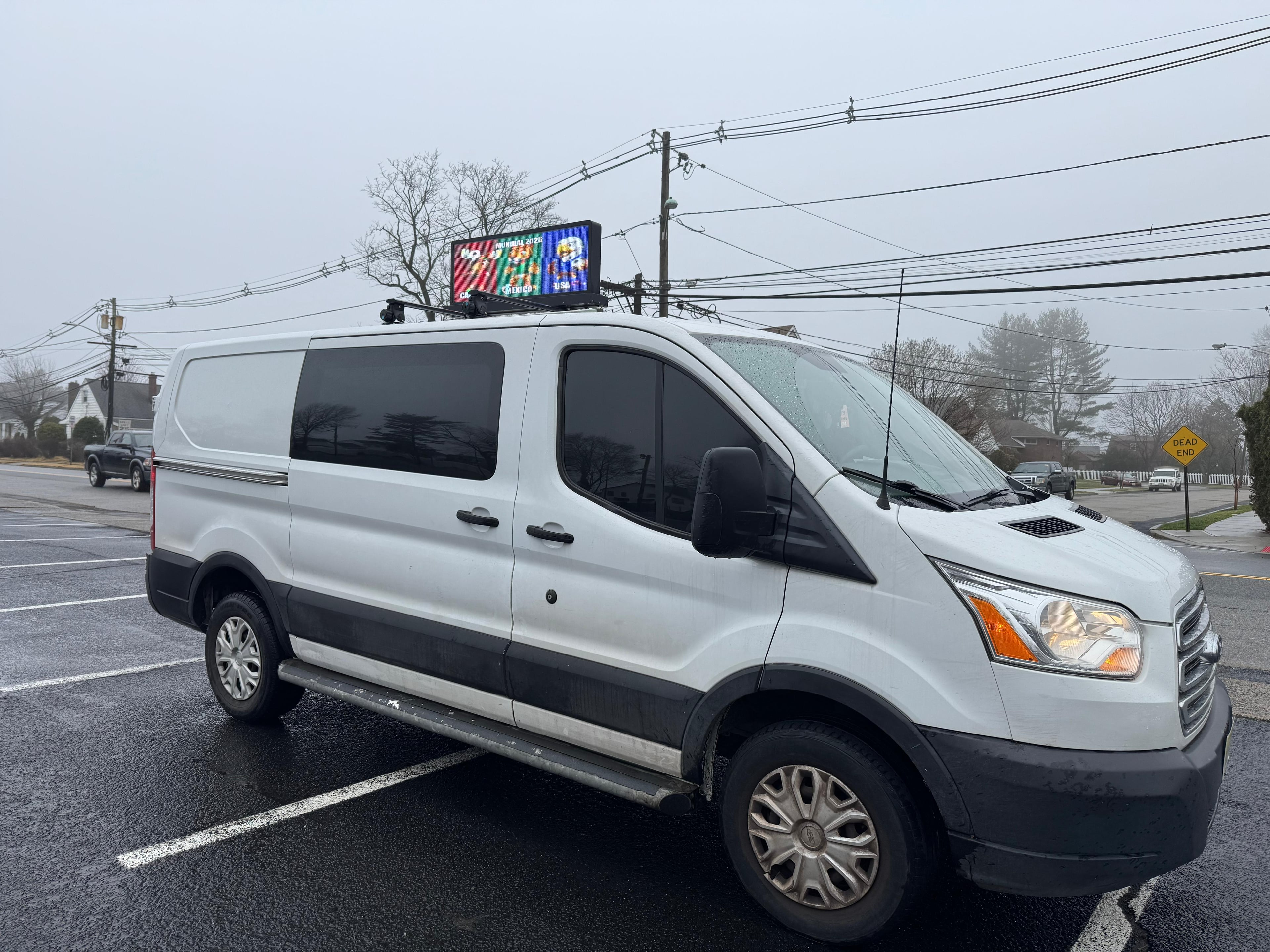 GBG LED advertising van on the streets of Passaic, NJ